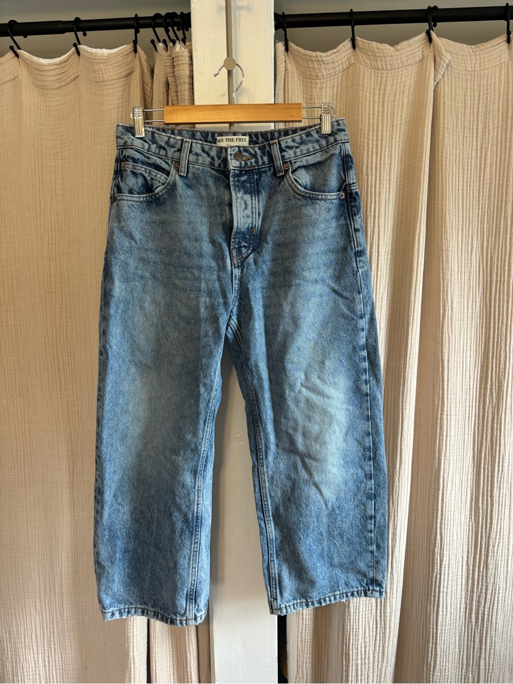 Free People Wide Leg Cropped Jeans- 27